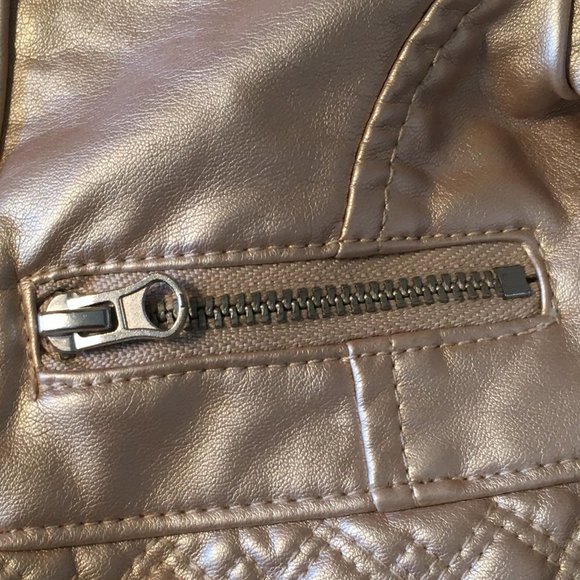 GENUINE KIDS OSHKOSH Gettalic Gold Moto Jacket 2T - Picture 6 of 11